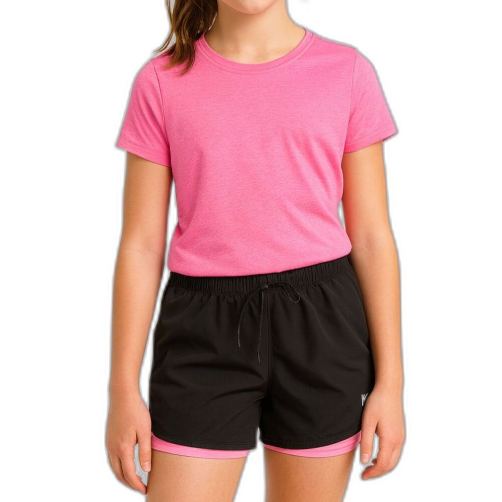 🔥 5 for $30 🔥 Danskin Now Girls Active Shorts Pink Underlayer | Large (10–12)